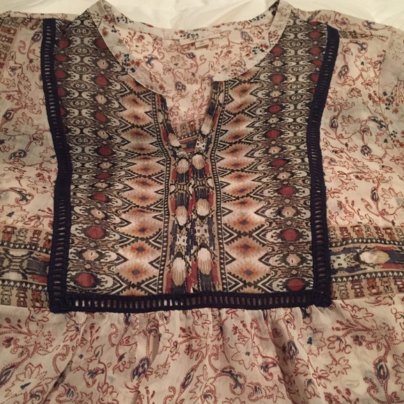Style & Co. | Tops | Nwt Styleco Plus Size Mixedprint Peasant Blouse ...